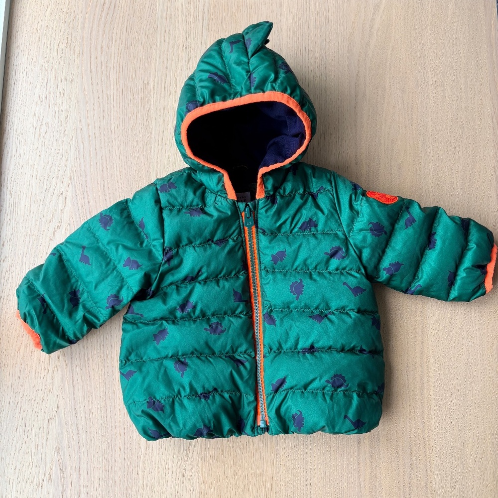 GAP- babyGap dino print puffer jacket